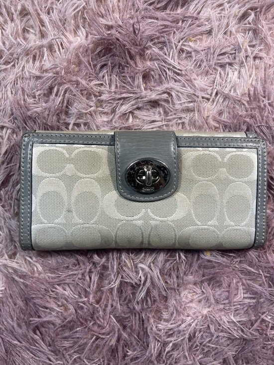 Coach Handbags - Coach Gray Signature Wallet